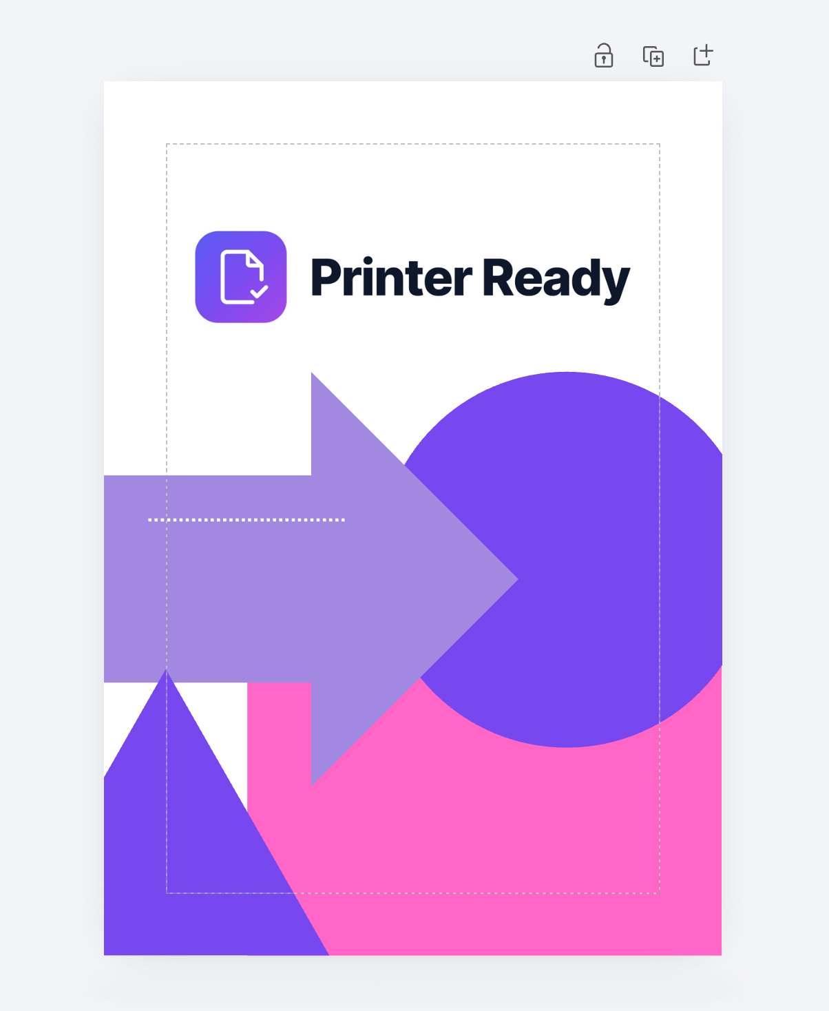 Canva design before enabling print bleed — background elements stop at the canvas edge